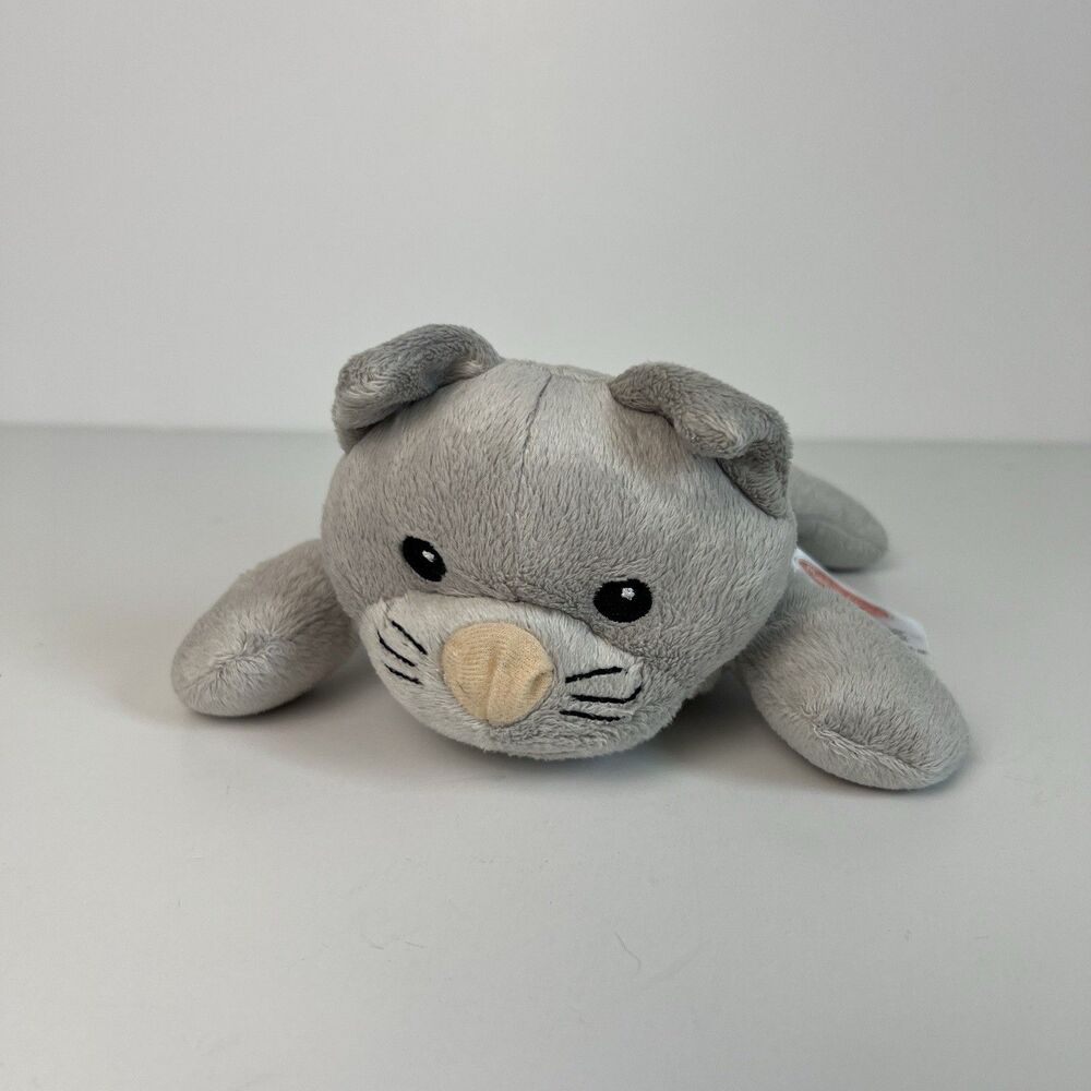 Melissa And Doug Kitty Cat Gray Plush Stuffed Animal Laying Flat